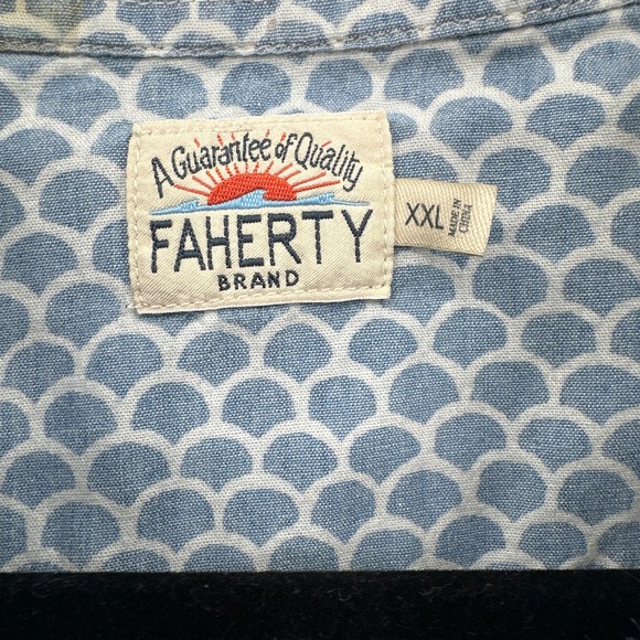 Flaherty Short-Sleeve Stretch Playa Shirt in Fishscale Redux Size XXL - Picture 4 of 8